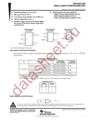 SN74AHC1G02DBVR datasheet  